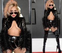 <b>卡卡SM装游走曝光边缘　葛莱美红毯变亮</b>