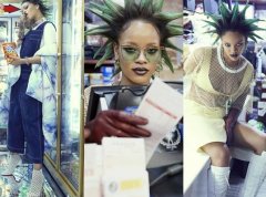 蕾哈娜烫前卫绿发跩样登封　竟撞脸赛亚