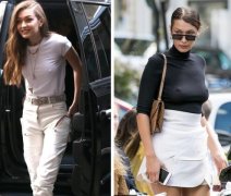 超模姐妹吉吉、贝拉激凸上街　不穿内衣