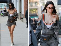 超模坎达儿街拍秀腰包　预言时尚圈下个