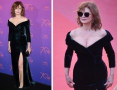 坎城最辣70岁女星大露圆奶　强哥爱女激