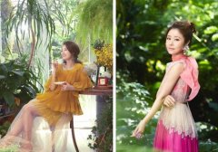 林心如靠蕾丝、荷叶边　化身丛林优雅女