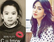 宋慧乔童年照激美绝对没整型　从小美到