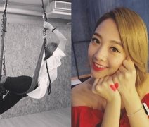 鬼鬼穿短版T手一举高…11字腹肌乍现美爆