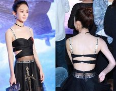 林志玲深V辣露黑色内衣　力尬赵丽颖后背
